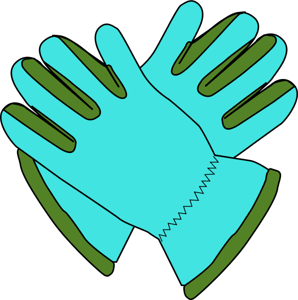 Gloves Snow Clipart - Clip Art Garden Gloves (600x604), Png Download
