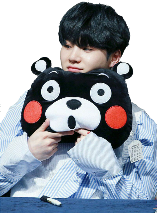 Bts, Suga, And Yoongi Image - Min Yoongi With Kumamon (500x692), Png Download