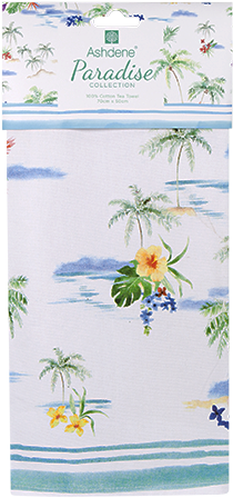 Ashdene Tea Towel Paradise Palms - Temporary Tattoo (500x500), Png Download