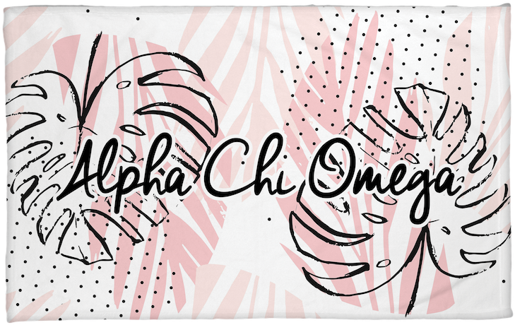 Pink Palms Sorority Beach Towel - Omega Holidays (1000x797), Png Download