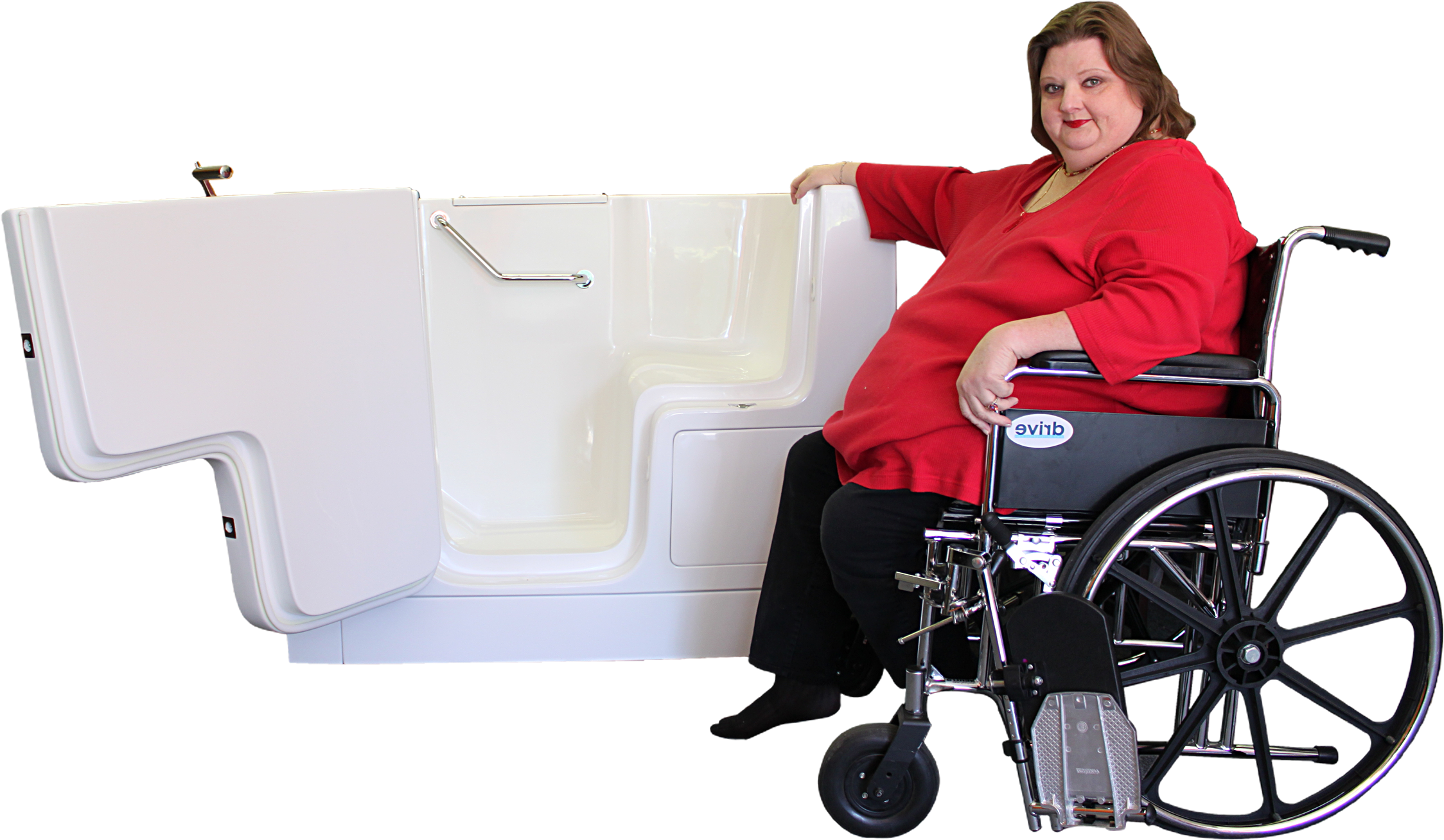 Bliss Walk-in Bathtub Model B3252hc With Bather - Wheelchair Walk In Tub (2400x2002), Png Download