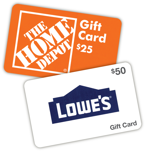 Download Home Depot And Lowe's Gift Cards Home Depot Full Size PNG