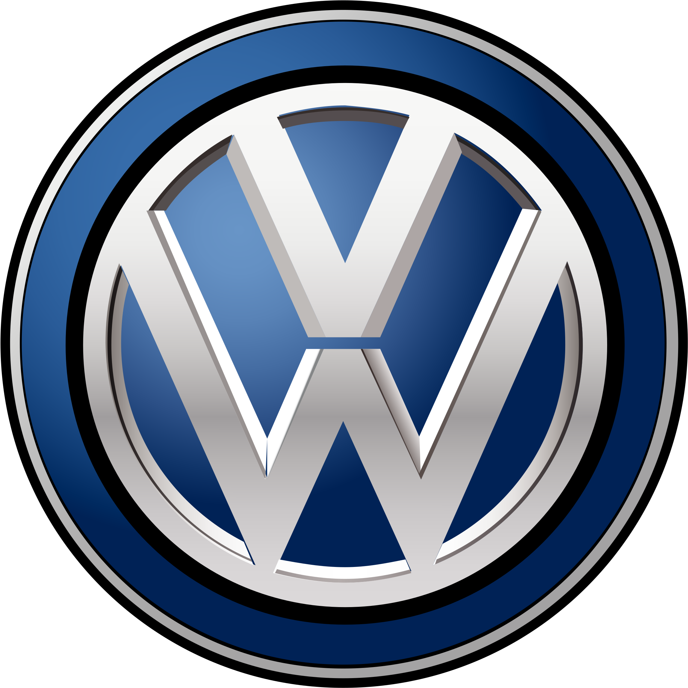Volkswagen Logo Png Transparent - Logo Vw Vector (2400x2419), Png Download