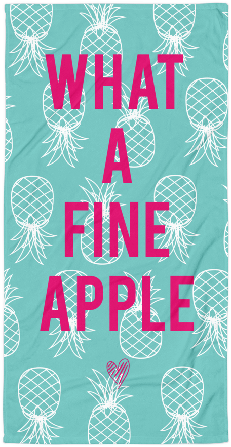 What A Fine Apple Beach Towel (1000x1000), Png Download