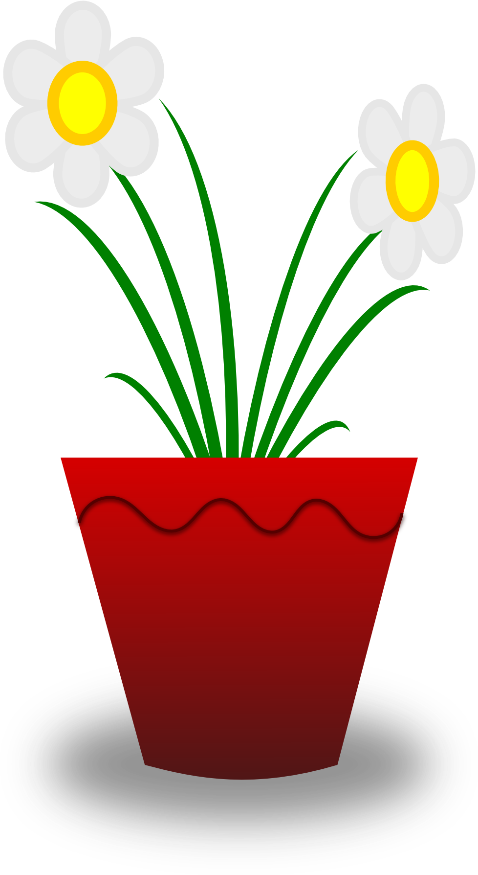 Flowers For Pink Flower Pot Clip Art - Flower Pot Animated Gif (999x1787), Png Download