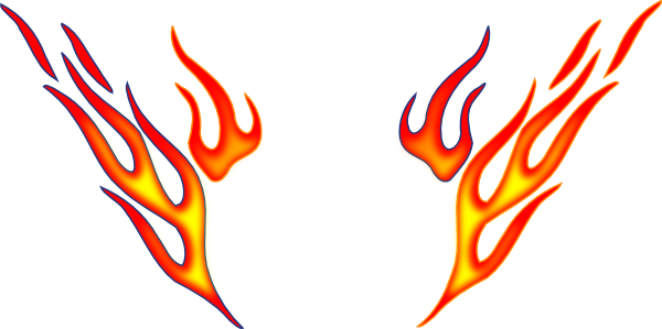 Rock N Roll Clipart - Rock N Roll Flames (600x299), Png Download