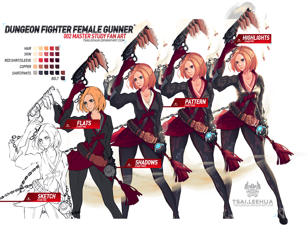 Bns Gold Blade And Soul Ru Eu Na Rpgcash - Dungeon & Fighter Fanart (1000x740), Png Download
