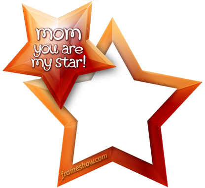 Mom Star Mothers Day Photo Frame - Mother's Day Png Frame (416x382), Png Download