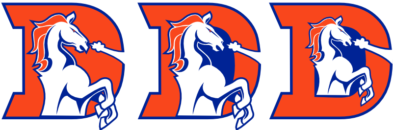 Broncos Logo - Old Broncos Logo Png (801x266), Png Download