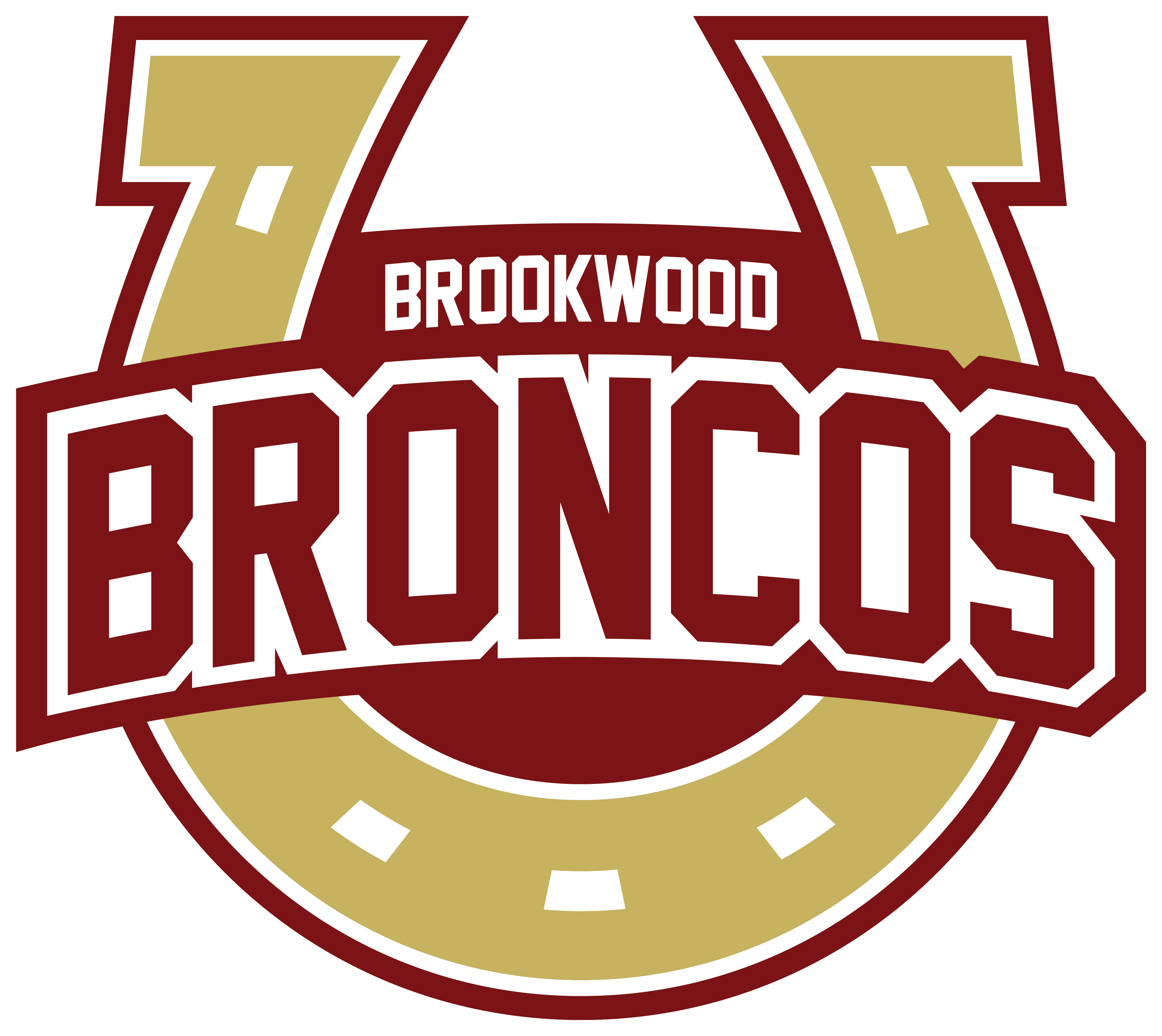 Brookwood Hs Horseshoe-logo - Label (4501x4012), Png Download