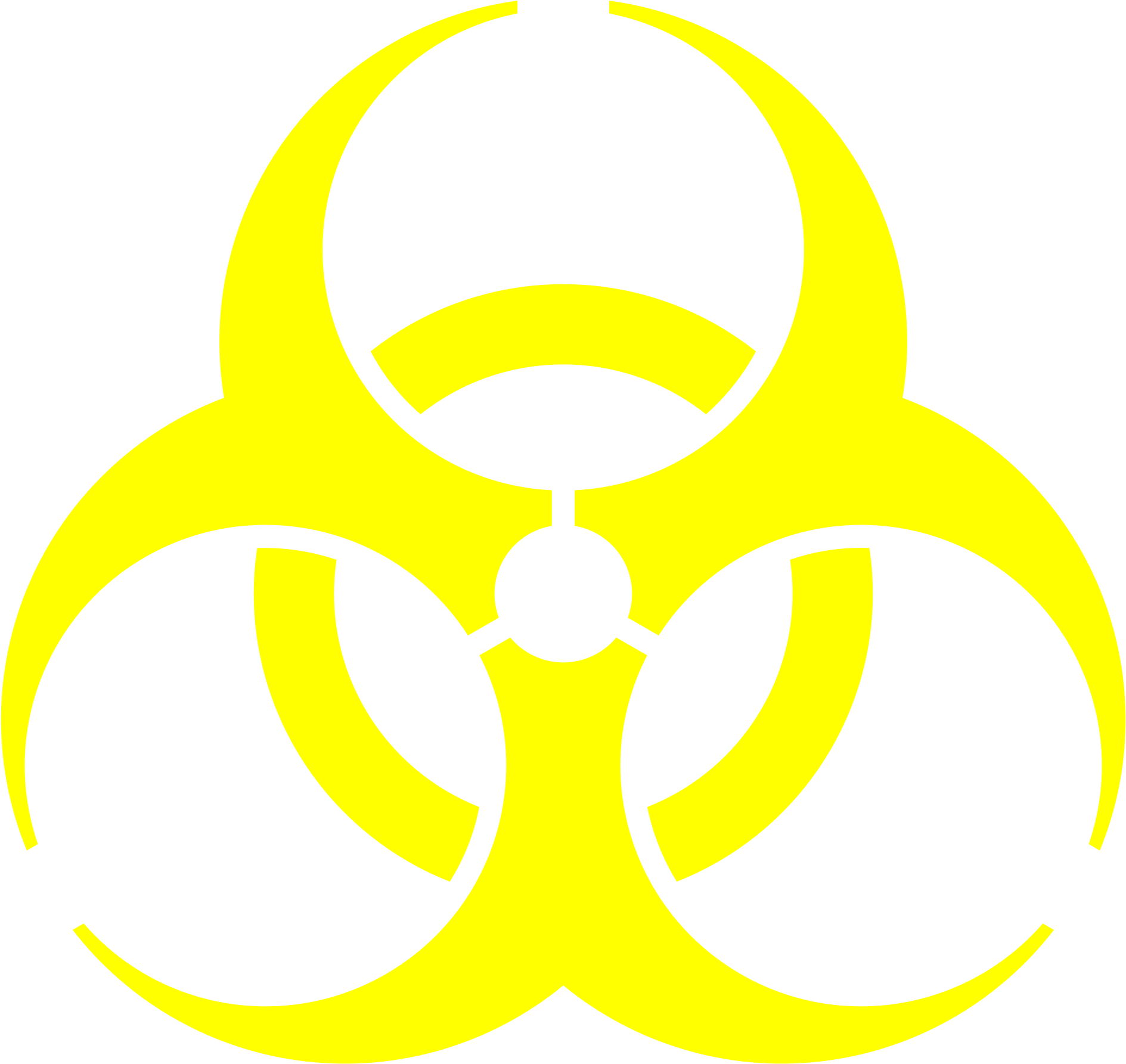 Biohazard Symbol - Yellow Biohazard Symbol (520x520), Png Download