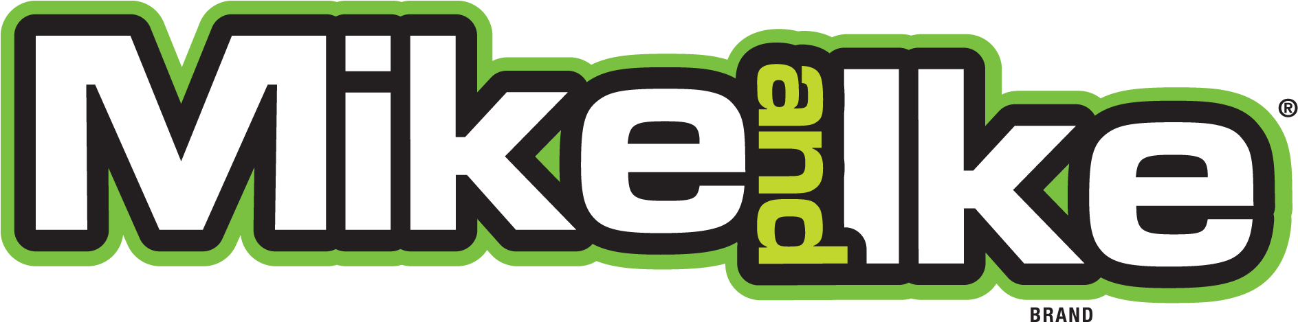 Mike And Ike Logo Embroidery Green Stroked 1 - Mike And Ike Candy Logo (1902x480), Png Download