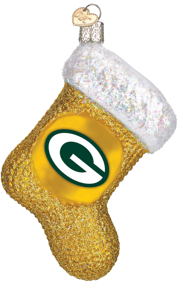 Green Bay Packers Stocking Ornament (1024x1024), Png Download