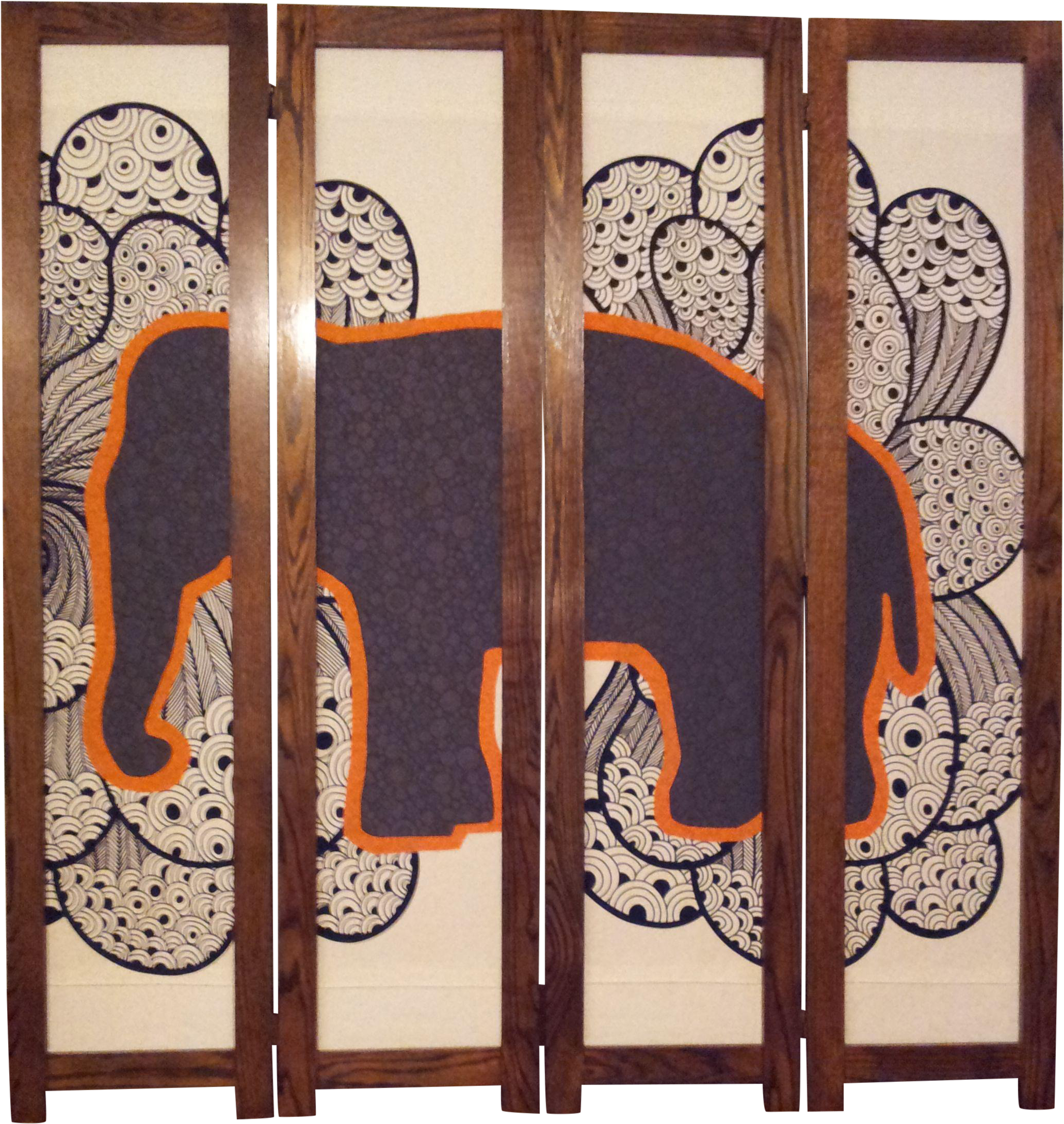 "elephant In The Room" White Divider On Chairish - Black And White Pattern Ikea (2448x3264), Png Download