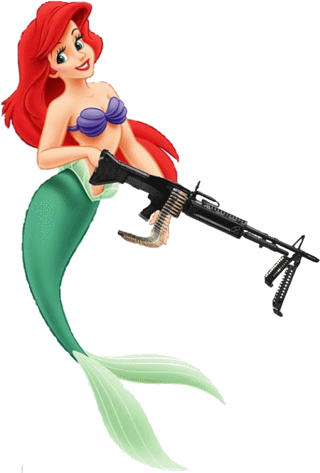 A Mermaid Gun - Disney Princess (lifesize Stand Up) (498x725), Png Download