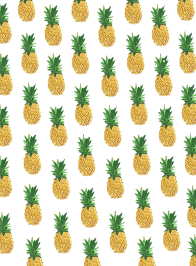Piñas Tumblr - Pineapple Pattern (400x543), Png Download
