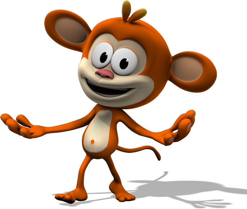 Image Library Download The Real Qubo Channel Wiki Fandom - Animated Pictures Of Monkey (839x735), Png Download