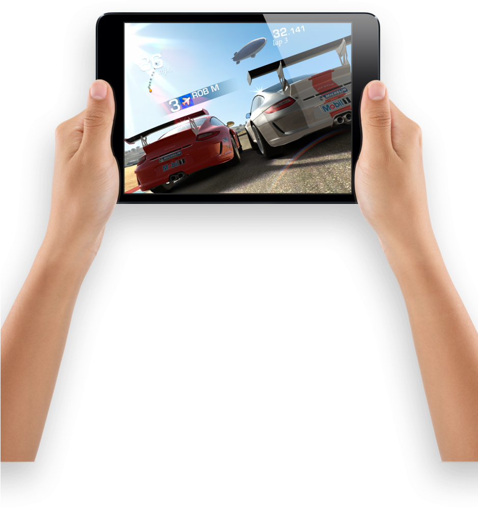 Tablet In Hands Png Image - Hands Holding Ipad Png (937x1024), Png Download