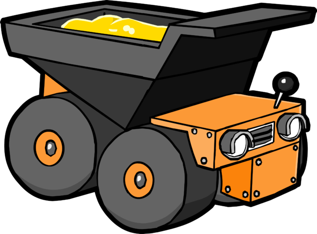 Gold Puffle's Dump Truck Icon - Dump Truck (640x472), Png Download