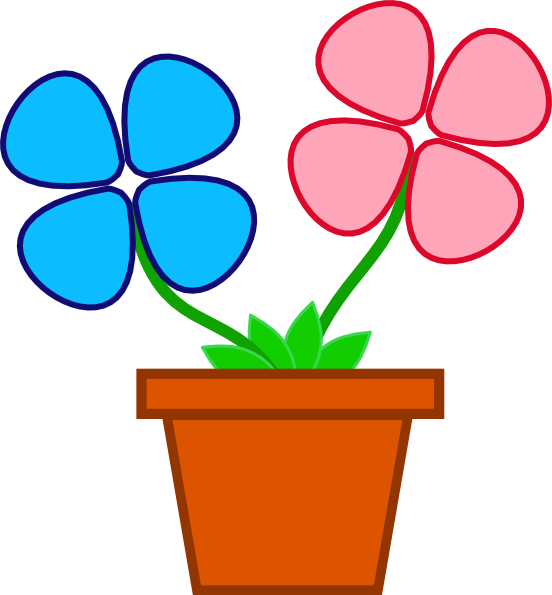 Flowerpot Clip Art - Flower Pot Clipart (552x595), Png Download