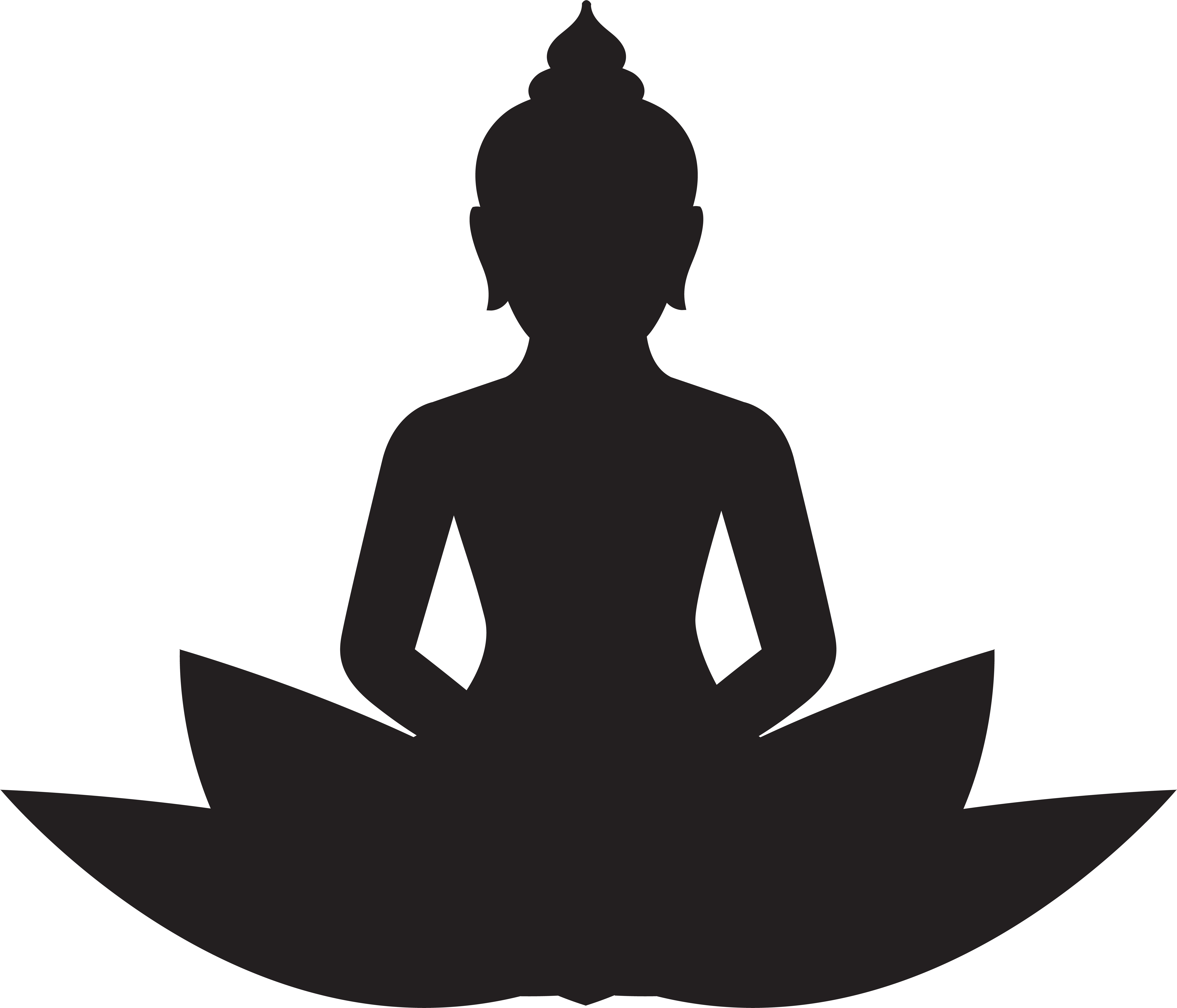 Sitting Silhouette Png (8000x6831), Png Download