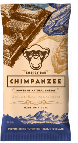 Dates & Chocolate - Chimpanzee Energy Bar Vegan - Dates & Chocolate (331x489), Png Download