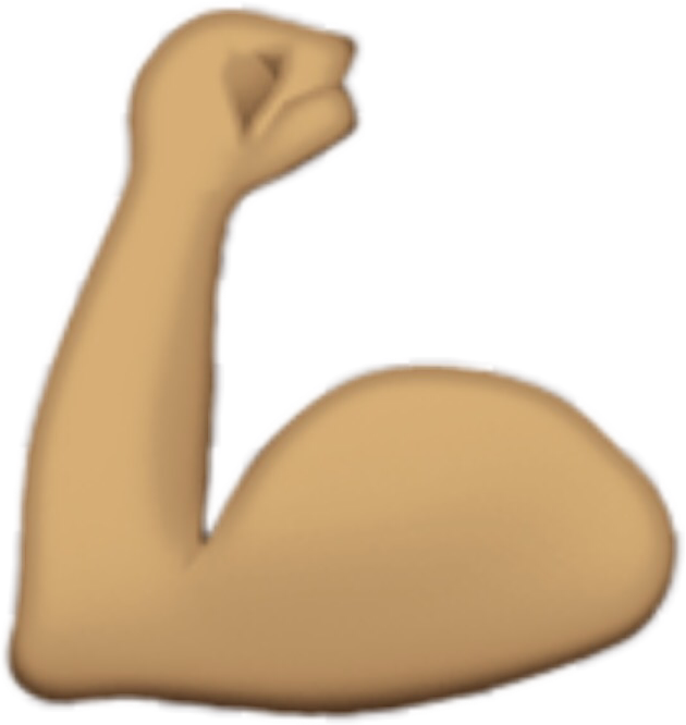 Strong Arm Emoji Png - Strong Emoji Png (630x666), Png Download