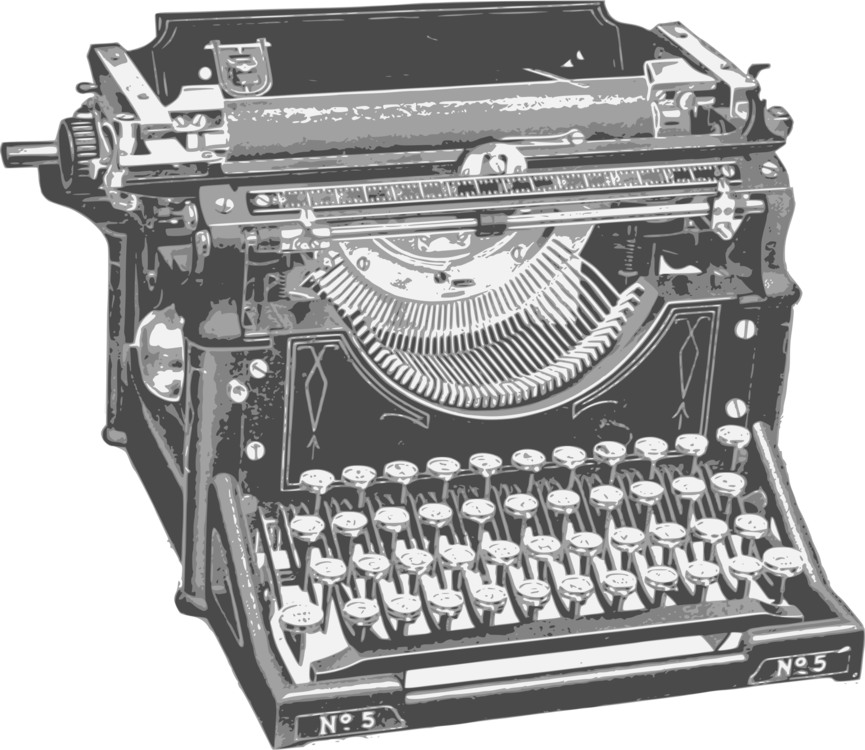 Typewriter Machine Office Supplies Invention - Typewriter Classic (865x750), Png Download