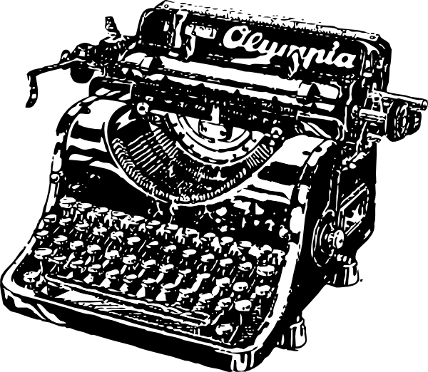Png Transparent Typewriter Clip Art At Clker - Typewriter Clipart (600x522), Png Download