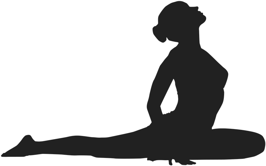 Lizard Yoga Pose Performed By Women Silhouette Png - Yoga (932x720), Png Download