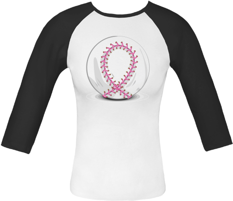 #pink #breast #cancer Ribbon Baseball With The Stitches - Not Going Down Without A Fight Brain Tumors (480x480), Png Download