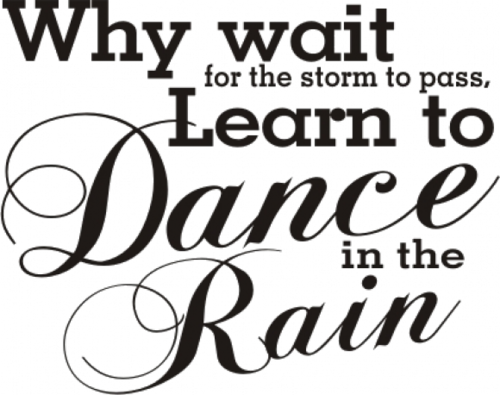 Why Wait For The Storm To Pass - Wait For The Storm To Pass Quote (500x395), Png Download