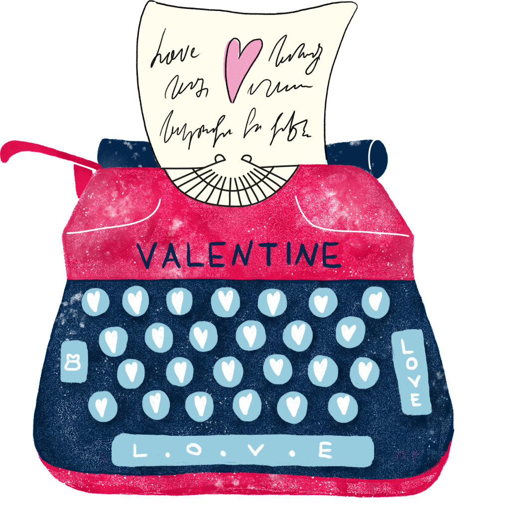 Hand Painted Valentine S Day Card Transparent - Heart (1024x1023), Png Download