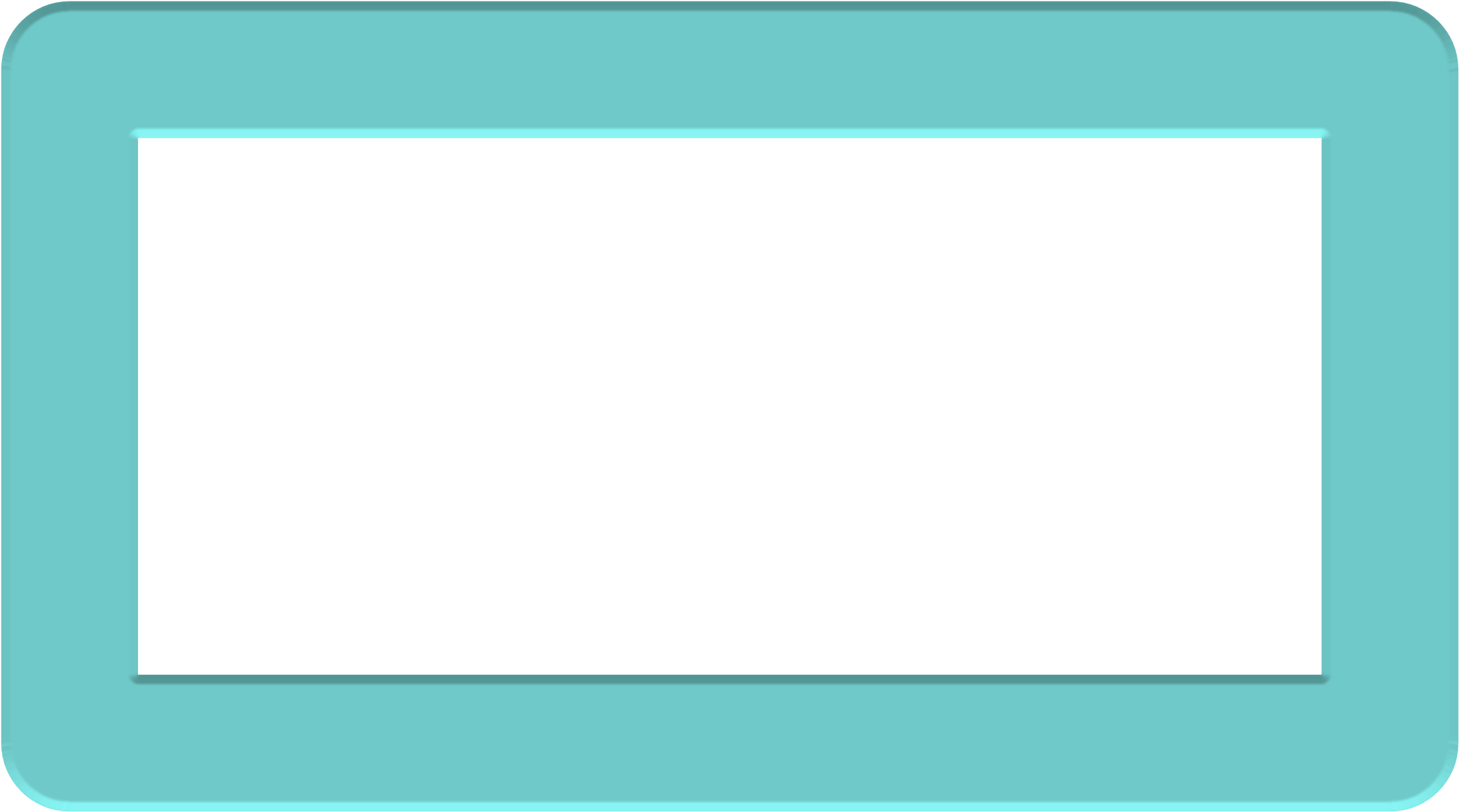 Transparent Blue Rectangle Frame Clipart - Paper Product (2300x1300), Png Download