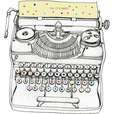 Maquina De Escrever Desenho (500x403), Png Download