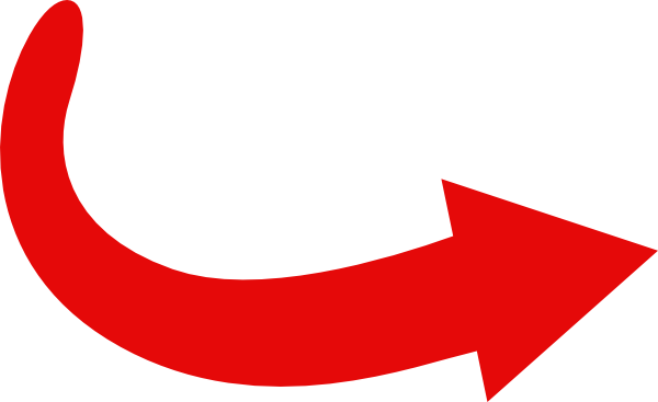 Arrow Clip Art Rustic - Curved Red Arrow Png (600x367), Png Download