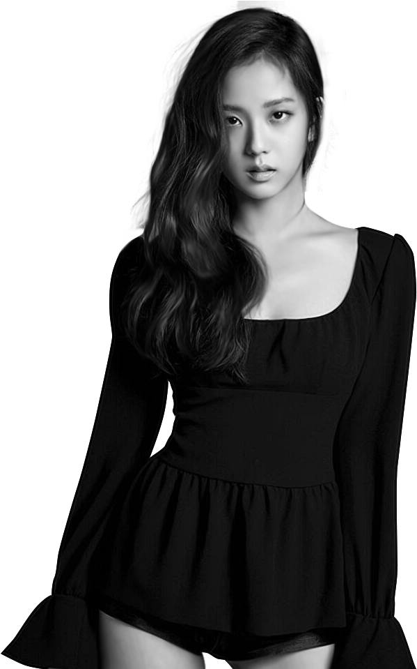 Download Black Model Png Jisoo Black Pink Png Full Size PNG Image