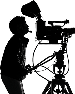 Video Camera Silhouette Png - Video Camera Tv Png (320x401), Png Download