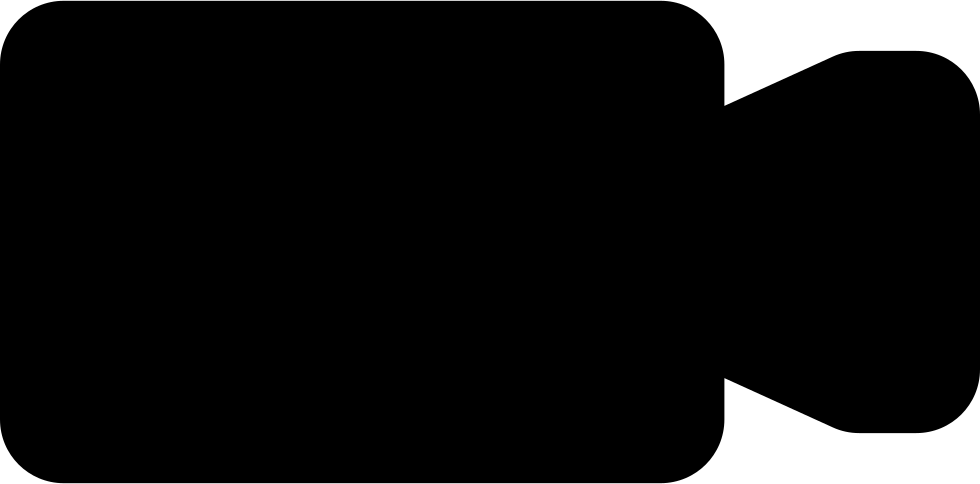 Video Camera Black Silhouette Symbol Comments - Png Black Silhouette Camera (980x484), Png Download
