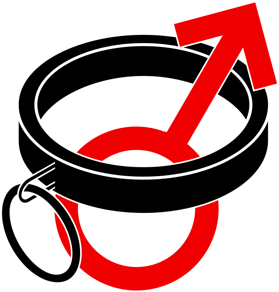 Bdsm Collar Male Symbol - Submissive Symbol (434x462), Png Download