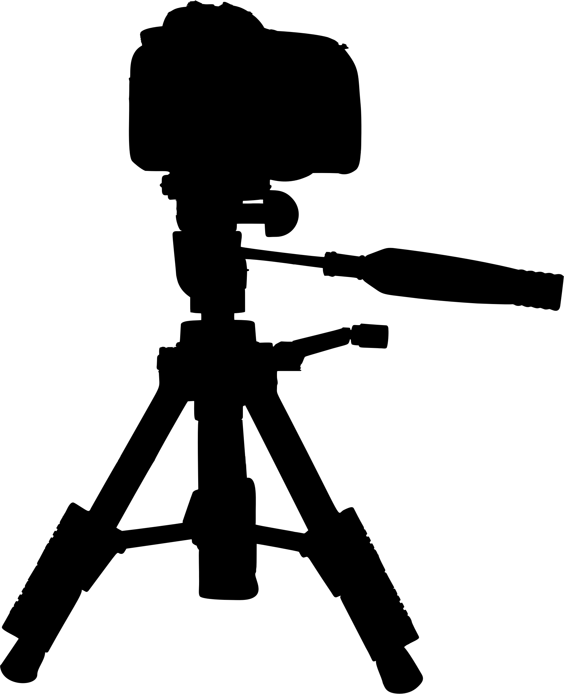 This Free Icons Png Design Of Camera On Tripod Silhouette (1853x2278), Png Download