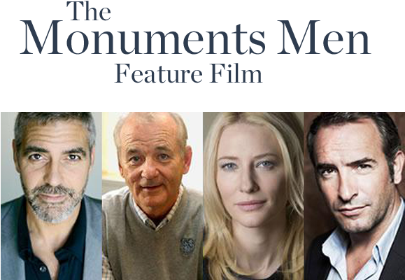 "the Monuments Men," Directed By And Starring George - George Clooney Autographed Handsome Autographed 11x14 (640x457), Png Download