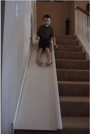 12 Removable Stair Slide Diy Project By Decor Allure - Add A Newel Post (600x458), Png Download