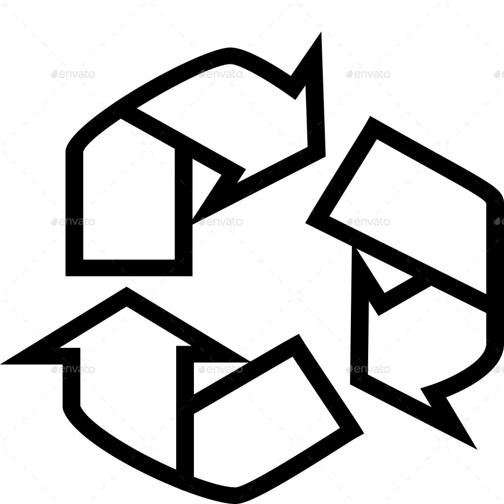 1024x1024/23 - Recycle Symbol Small (1024x1024), Png Download