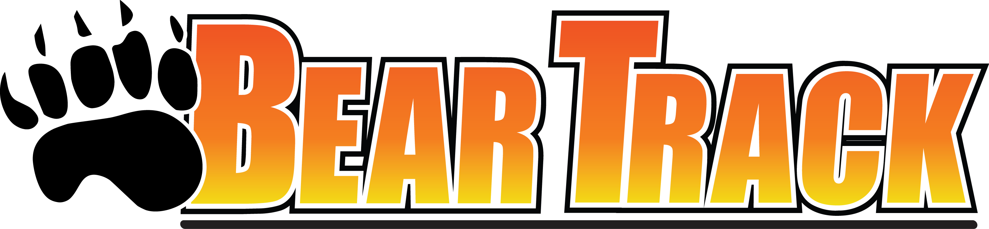 Bear Track - Logo (3155x731), Png Download