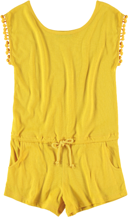 Yporqué Pompom Jumpsuit - Yellow (960x720), Png Download