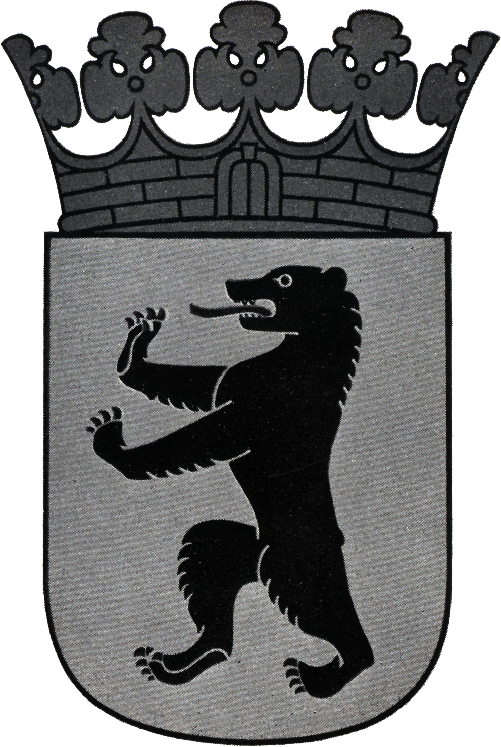 Coat Of Arms Of Berlin 1952 - Berlin Bear Coat Of Arms (992x1478), Png Download