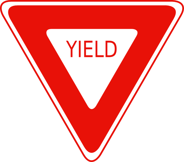 Similar Cliparts - - Clip Art Yield Sign (600x529), Png Download