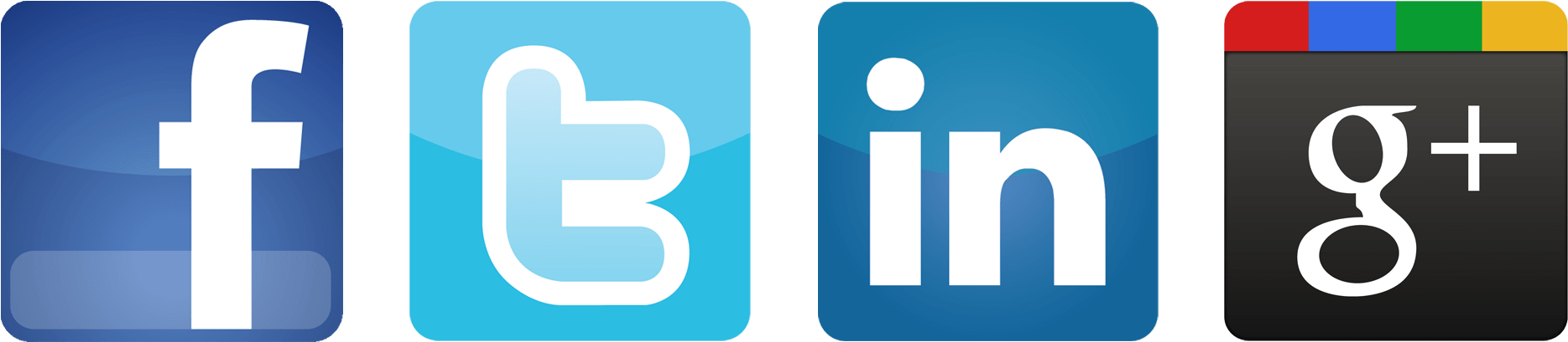 Facebook Twitter Linkedin Logo Png (2000x500), Png Download