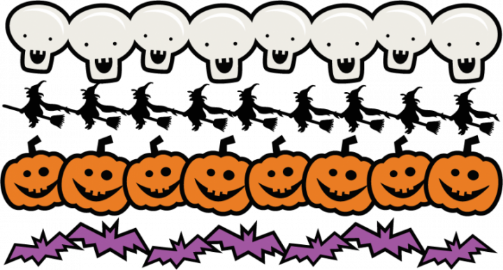 Halloween Borders Png - Scalable Vector Graphics (720x387), Png Download